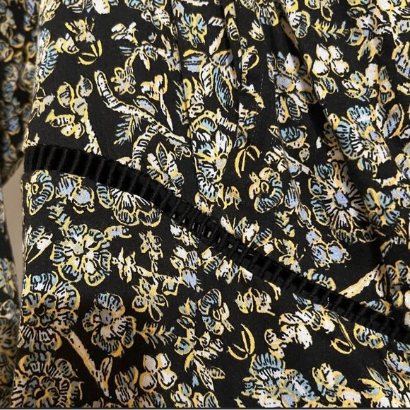 Free People long sleeve black mini dress with ruffle sleeves size 6 NWT - Picture 6 of 6